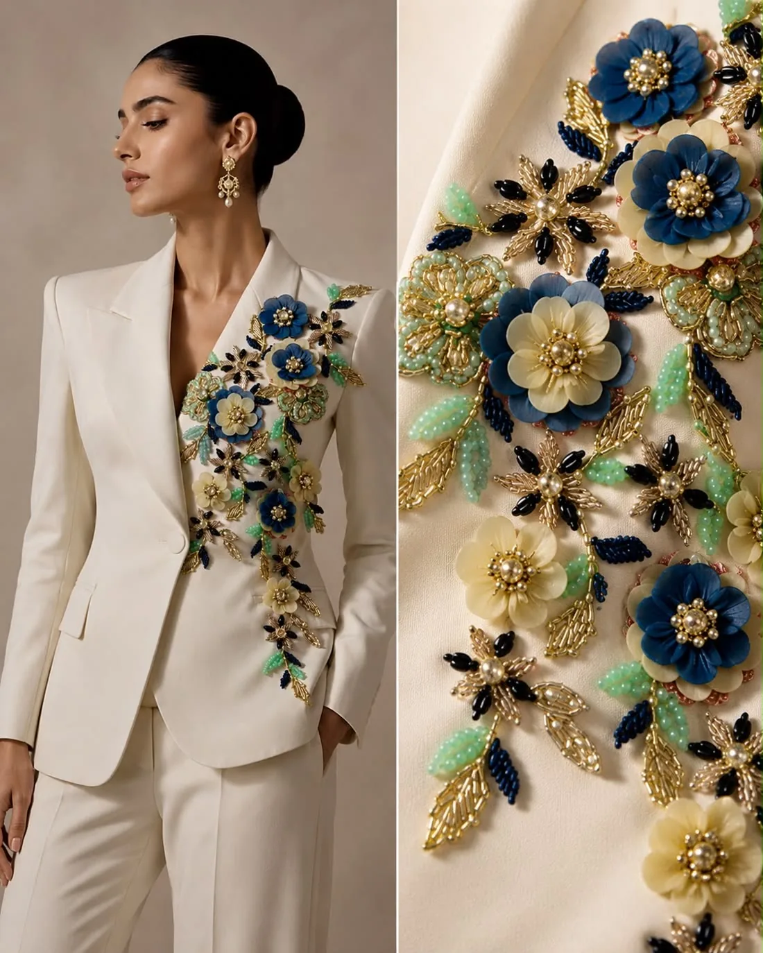 Motifs hand embroidery by Desire Fashion