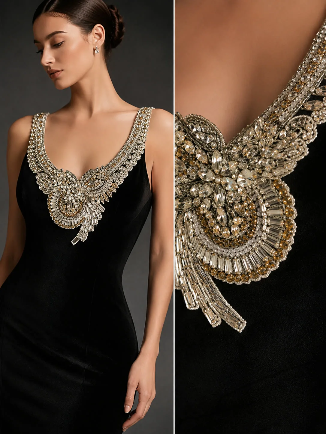 Necklines hand embroidery by Desire Fashion